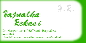 hajnalka rekasi business card